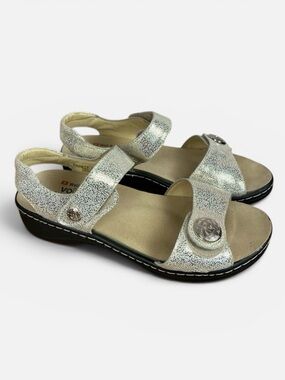 Volks Walker Metallic Comfort Adjustable Walking Cork Sandals Sz EU39